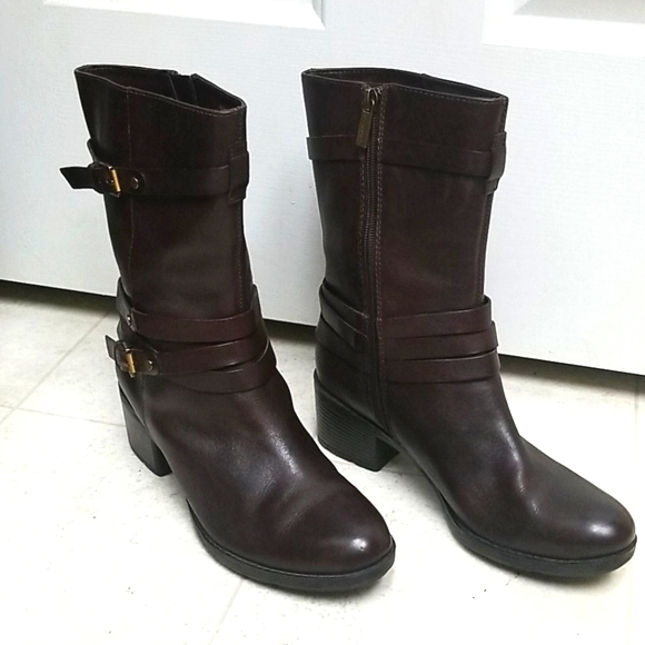 [Like New] BANDOLINO brown leather dursal boots - Picture 2 of 8